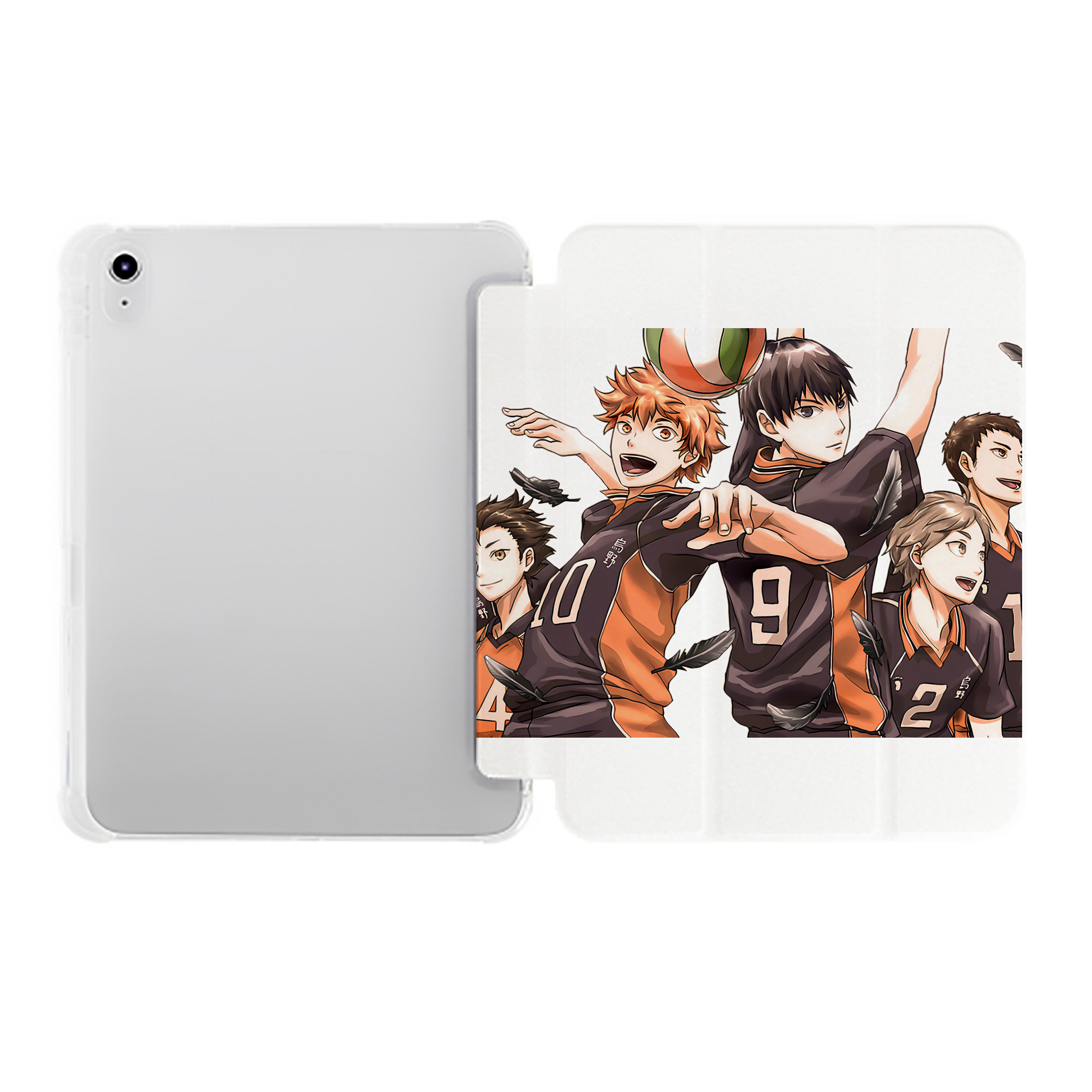 （画像用） ハイキュー!! Haikyu!! IPad ケース ペン収納付き 三つ折りスタンド PUレザー×シリコン 対応機種9.5/10.5/10.9インチ